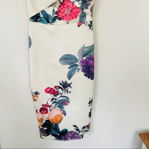 NWT ASOS Fold Detail Bardot Scuba Pencil Dress - Picture 6 of 7